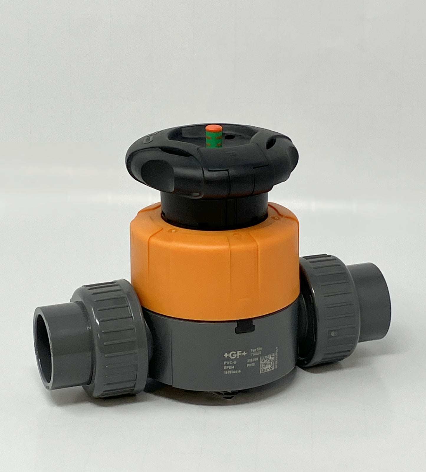 +GF+ Type 514 1" Socket PVC/EPDM Manual Diaphragm Valve